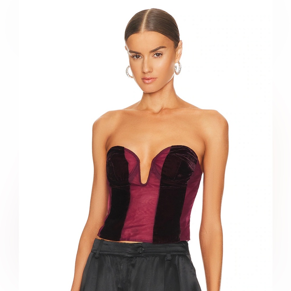 Clarke Crop Top in Burgundy
